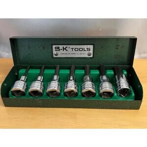 S-K Tools Hex Bit Socket Set in Metal Case